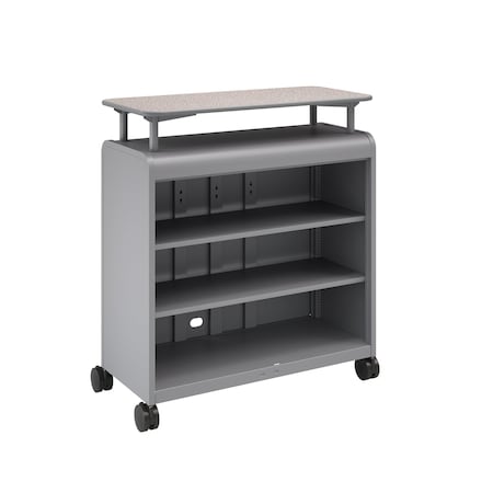 Smith Trades Industrial Storage Cabinet, 50 in H, 43 in W, Platinum, (2) Adj. + (1) Fixed/Base Shelves 611100000PPGNBP